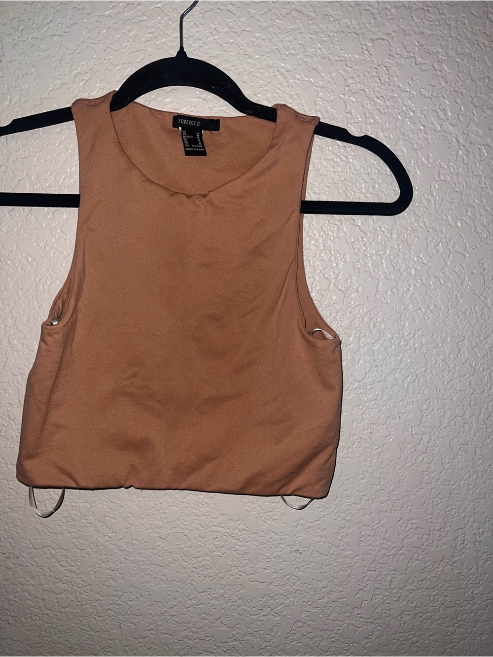 Forever 21 Tan Cropped Tank Top